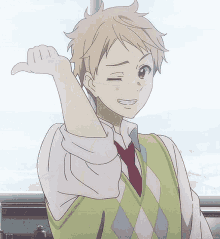 Akihito Kanbara Wink GIF - Akihito Kanbara Wink Thumbs Up GIFs