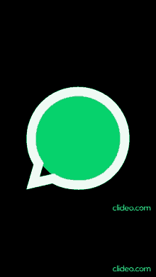 a green circle with a white phone inside of it and the words clideo.com below it