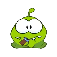 a green cartoon character with a bandage around its eye