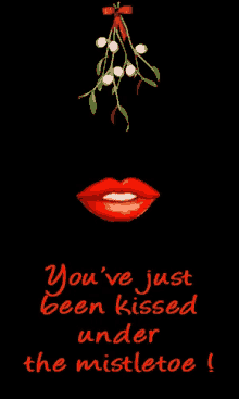Kissed Under The Mistletoe GIF - Kissed Under The Mistletoe New Years Kiss GIFs