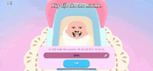 a baby in a stroller is being created in a video game