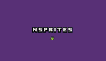 a purple background with a bunch of colorful dots and the words nsprites