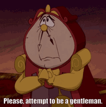 Attempt To Be A Gentleman Cogsworth GIF - Attempt To Be A Gentleman Cogsworth Gentleman GIFs