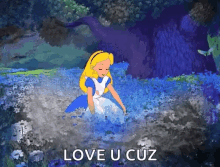 Alice In Wonderland Love You Cuz GIF - Alice In Wonderland Wonderland Alice GIFs