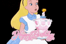 Alice Happy Birthday GIF - Alice Happy Birthday Birthday Cake GIFs