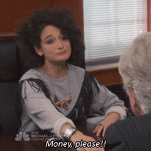 Parks And Rec Mona Lisa GIF - Parks And Rec Mona Lisa Money Please GIFs