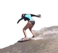 Surfing Jump Sticker - Surfing Jump Surfer Girl Stickers
