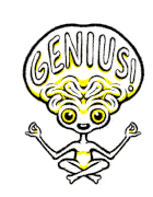 Genius Brain Sticker - Genius Brain Brilliant Stickers