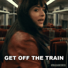 Get Off The Train Cassandra Webb GIF
