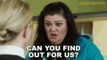 Can You Find Out For Us Boomer Jenkins GIF - Can You Find Out For Us Boomer Jenkins Liz Birdsworth GIFs