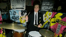 Playing The Drums Nikko Yamada GIF - Playing The Drums Nikko Yamada '68 GIFs