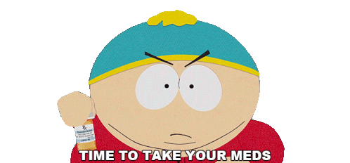 Time To Take Your Meds Eric Cartman Sticker - Time To Take Your Meds Eric Cartman South Park Cupid Ye Stickers