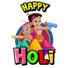 Happy Holi Raju GIF - Happy Holi Raju Chhota Bheem GIFs