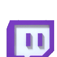 a purple twitch logo with a white speech bubble