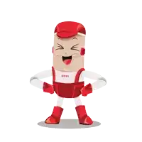 a cartoon character with the word effi on his shirt