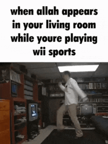 When Allah Appears In Your Living Room While Youre Playing Wii Sports GIF - When Allah Appears In Your Living Room While Youre Playing Wii Sports GIFs