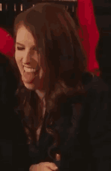 Anna Kendrick Laugh GIF - Anna Kendrick Laugh Tongue Out GIFs