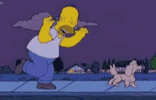 Homer Simpson Chasing GIF