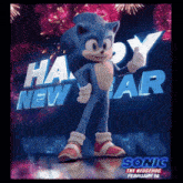 a poster for the movie sonic the hedgehog shows sonic giving a thumbs up
