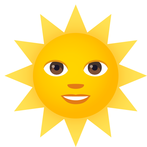 Sun With Face Nature Sticker - Sun With Face Nature Joypixels ...