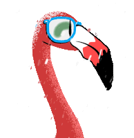 Cold Flamingo Snowing Sticker - Cold Flamingo Snowing Too Cold Stickers