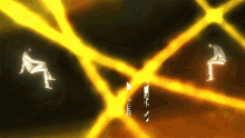 a man is sitting in the middle of a fire