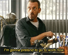 house hugh laurie working sarcasm reaction