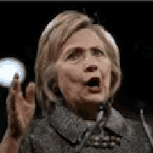 Talking Hillary Clinton GIF - Talking Hillary Clinton Mouth Open GIFs