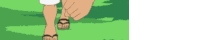 a close up of a cartoon character 's face with a hat on .