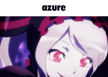 a picture of a girl with the word azure on top