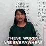 These Words Are Everywhere Rebecca GIF - These Words Are Everywhere Rebecca Engvid GIFs