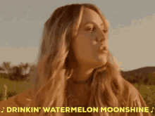 Lainey Wilson Drinkin Watermelon Moonshine GIF