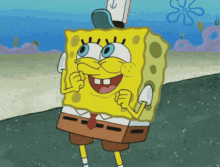 excited spongebob dancing sway hips