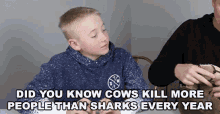 Did You Know Cows Kill More People Than Sharks Every Year Statistics GIF - Did You Know Cows Kill More People Than Sharks Every Year Cows Sharks GIFs