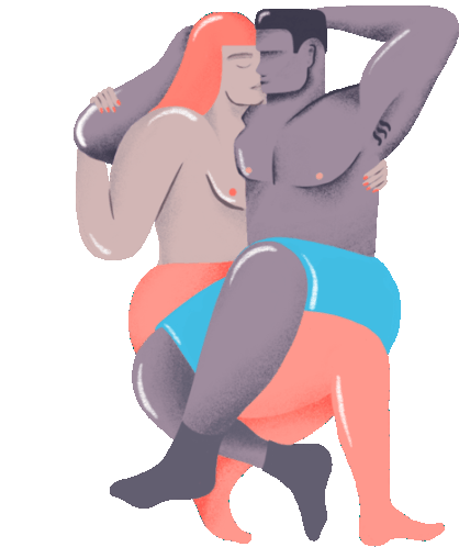 Two Figures Embrace And Intertwine Sticker - Its All Love Love Wins Sassy Stickers