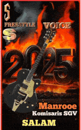 a poster for freestyle voice manrooe comisaris sgv