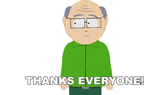 Thanks Everyone Its Great To Be Back Sticker - Thanks Everyone Its Great To Be Back Mr Garrison Stickers