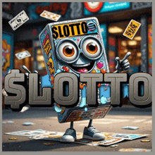 a picture of a cartoon character that says $ lotto