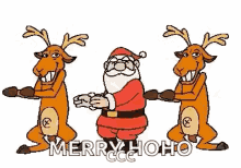 Reindeer Dance Santa Claus GIF - Reindeer Dance Santa Claus Dancing GIFs