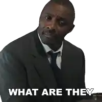 a man in a suit and tie is asking " what are they "