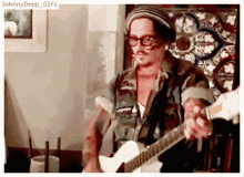 Johnny Depp Guitar GIF - Johnny Depp Guitar Guitar Playing GIFs