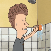 Cleaning The Wall Butt-head GIF - Cleaning The Wall Butt-head Mike Judge GIFs
