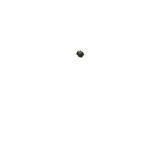 a black vase with a smiling face on it on a white background