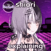 Shiori Novella Explaining GIF