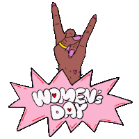 a cartoon illustration of a woman 's hand making a horns sign with the word everyday in the background