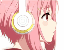 Anime Girl Character Wearing Headphones Listening Stock Vector Royalty  Free 2306904625  Shutterstock