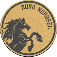 a gold coin with a horse and the word boro