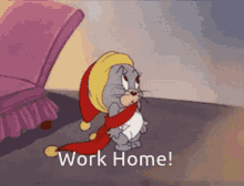 Hungry Work Home GIF - Hungry Work Home Tom And Jerry GIFs