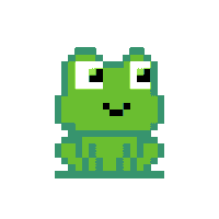 Frog Pixel Sticker - Frog Pixel Neonfrogtoo Stickers