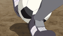 a cartoon drawing of a person kicking a ball